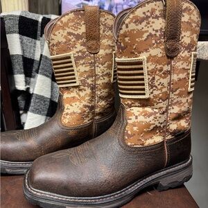 Ariat Men's WorkHog Patriot Steel Toe Work Boots 10.5